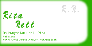 rita nell business card